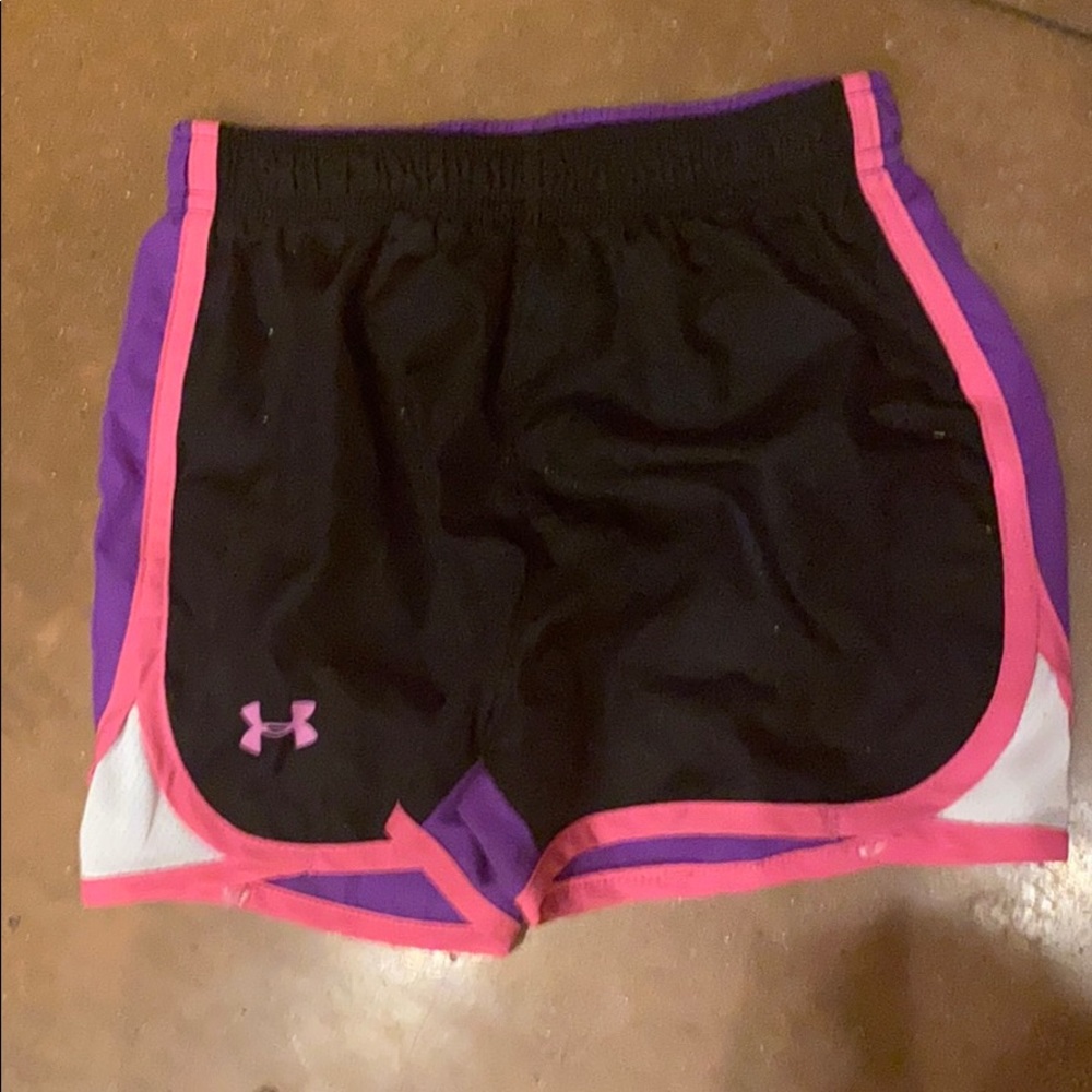 Girls Under Armour running shorts